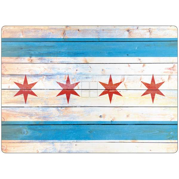 Chicago Flag Light Wood Surface Laptop 7 15in Skin
