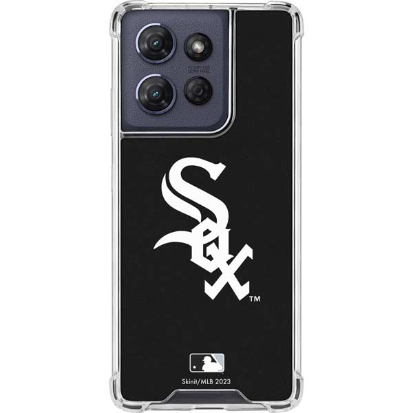 MLB Chicago White Sox - Solid Distressed Moto G Play 5G (2025) Clear Case