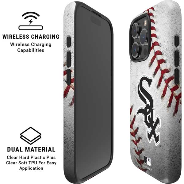 MLB Chicago White Sox Game Ball iPhone 16 Pro Magsafe Impact Case