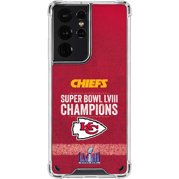NFL Chiefs Super Bowl LVIII Champions Galaxy S21 Ultra 5G Clear Case