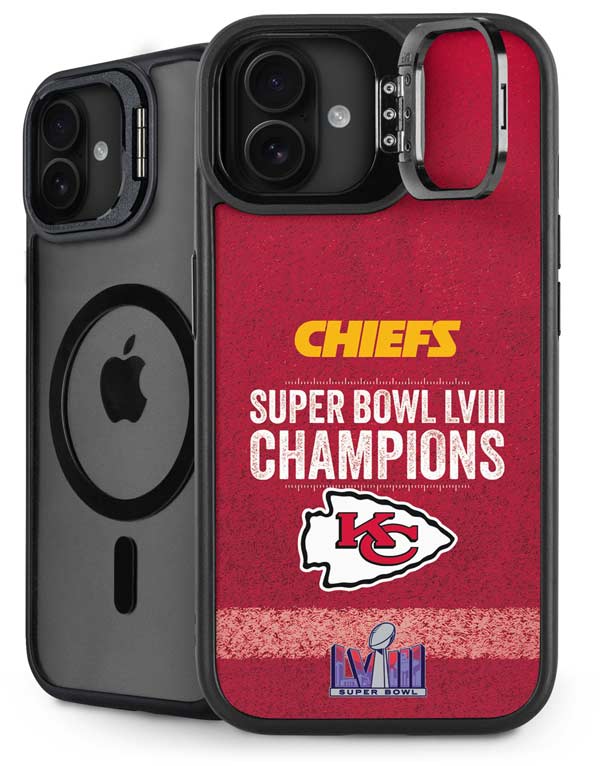 NFL Chiefs Super Bowl LVIII Champions iPhone 16 Kickstand Case
