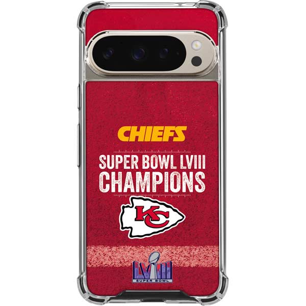 NFL Chiefs Super Bowl LVIII Champions Pixel 9 Pro XL Clear Case