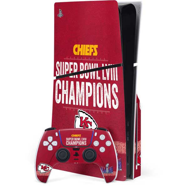 NFL Chiefs Super Bowl LVIII Champions PS5 Slim Disk Bundle Skin