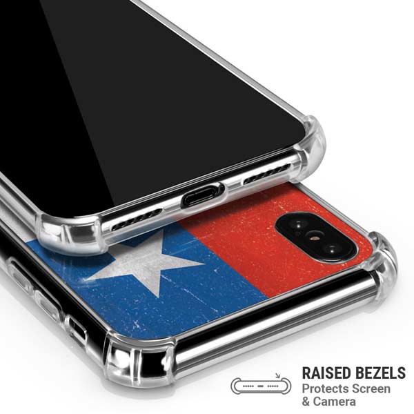 Chile Flag Distressed iPhone X/XS Clear Case