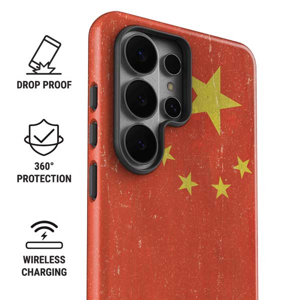 Chinese Flag Distressed Galaxy S26 Ultra Impact Case