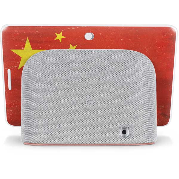 Chinese Flag Distressed Google Home Hub Skin
