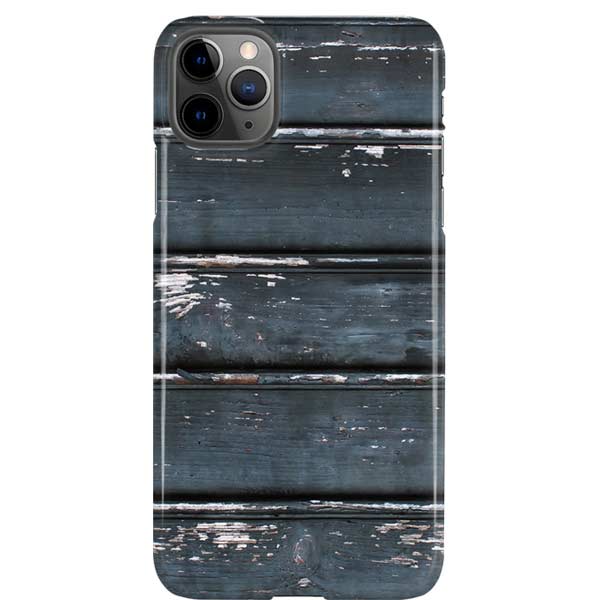 Chipped Blue Wood iPhone Cases