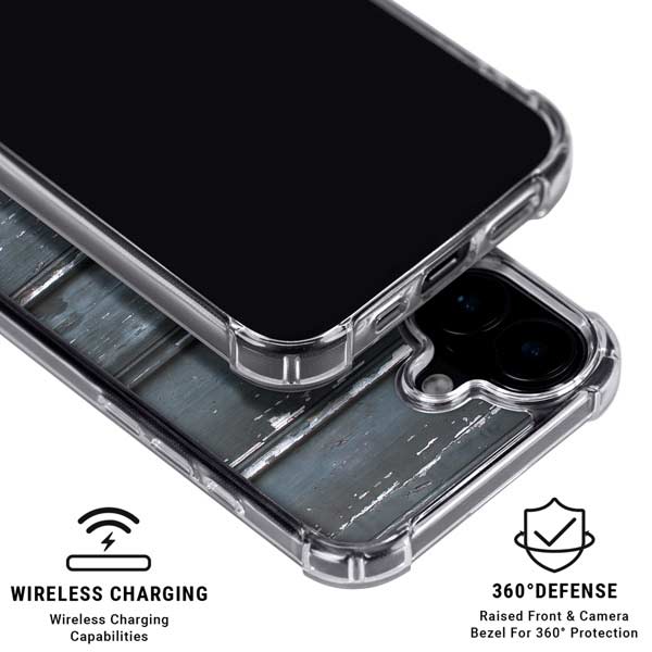 Chipped Blue Wood iPhone 17 MagSafe Case