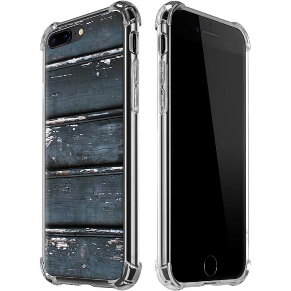 Chipped Blue Wood iPhone Cases