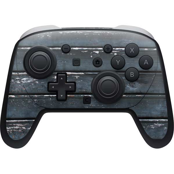 Chipped Blue Wood Nintendo Switch 2 (2025) Pro Controller Skin