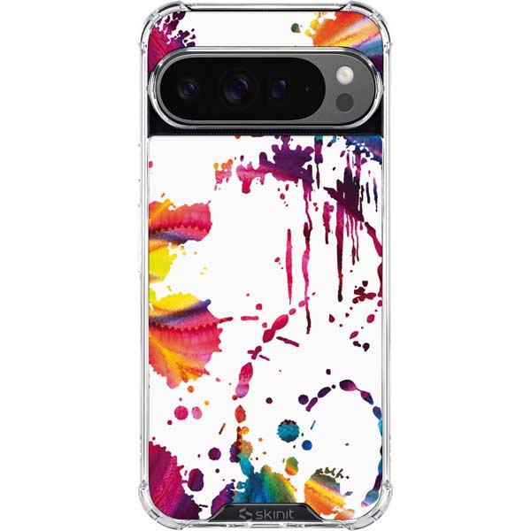 Chromatic Splatter White Google Pixel 10 Pro Clear Case