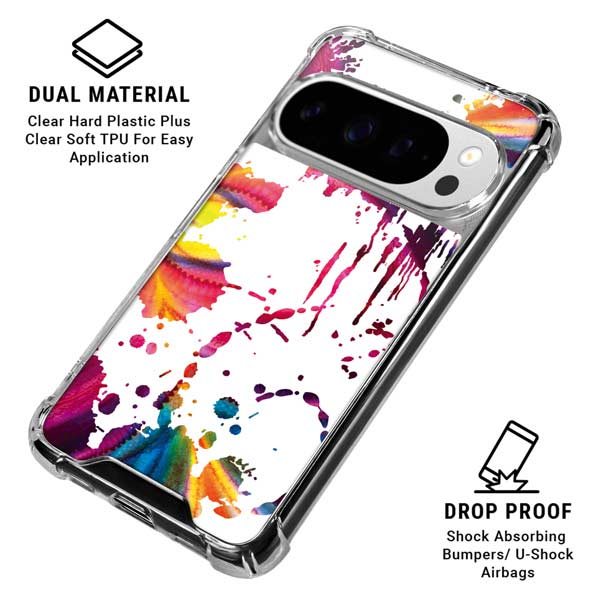 Chromatic Splatter White Google Pixel 10 Pro Clear Case