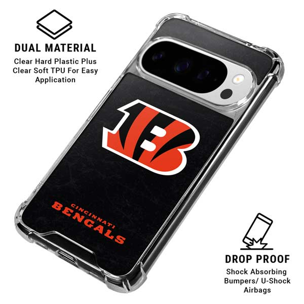 NFL Cincinnati Bengals - Distressed Google Pixel 10 Pro XL Clear Case