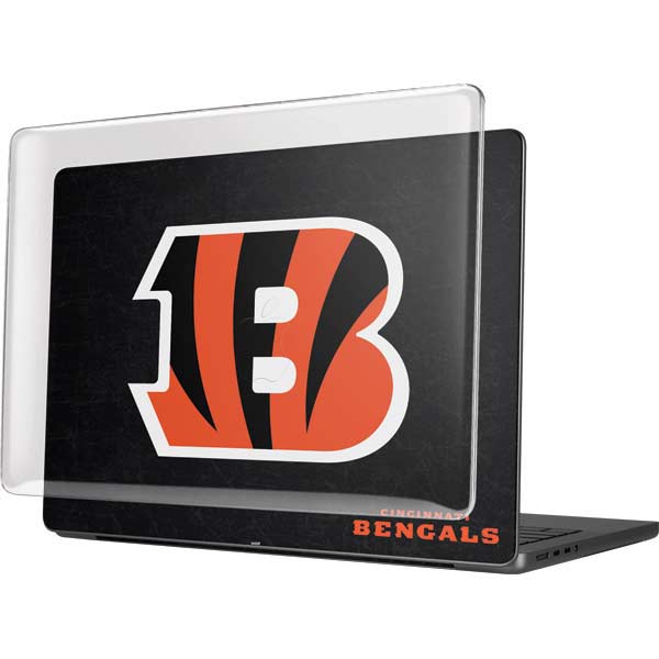 NFL Cincinnati Bengals - Distressed MacBook Pro 14in (2021-24) Case plus Skin