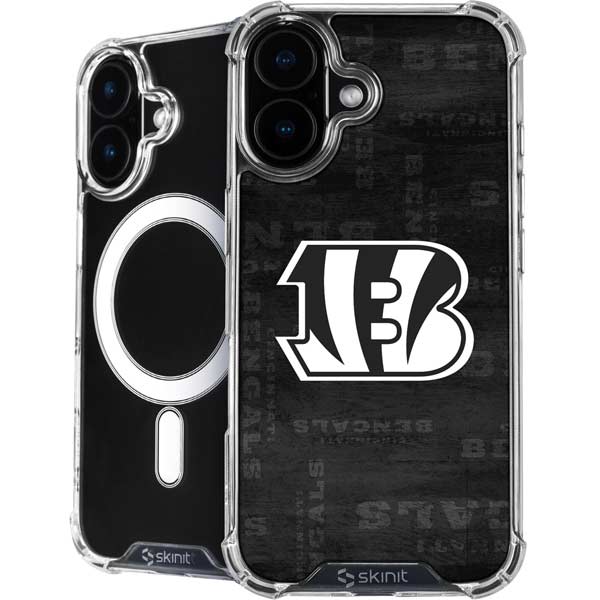 NFL Cincinnati Bengals Black & White iPhone 17 MagSafe Case
