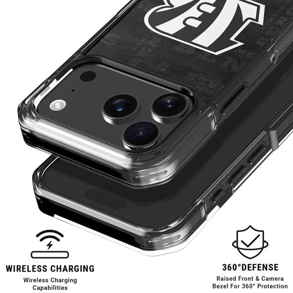 NFL Cincinnati Bengals Black & White iPhone 17 Pro MagSafe Case