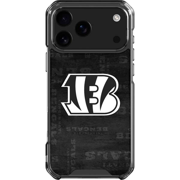 NFL Cincinnati Bengals Black & White iPhone 17 Pro Max Clear Case NFL Cincinnati Bengals Black & White iPhone 17 Pro Max Clear Case