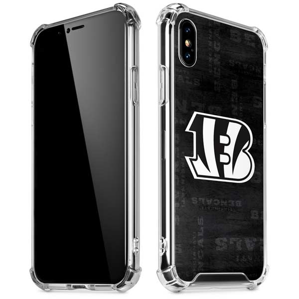 NFL Cincinnati Bengals Black & White iPhone X/XS Clear Case