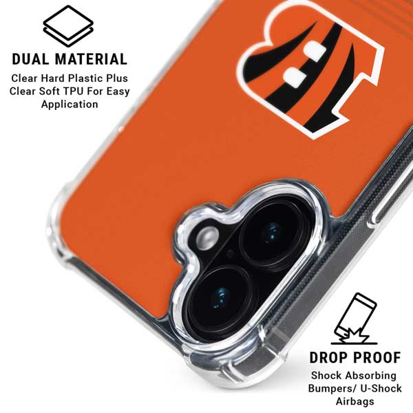 NFL Cincinnati Bengals Breakaway iPhone 17 Clear Case