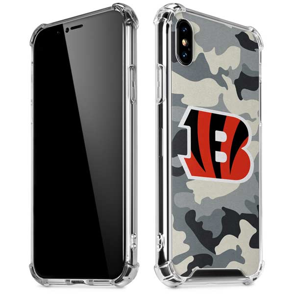 NFL Cincinnati Bengals Camo iPhone X/XS Clear Case