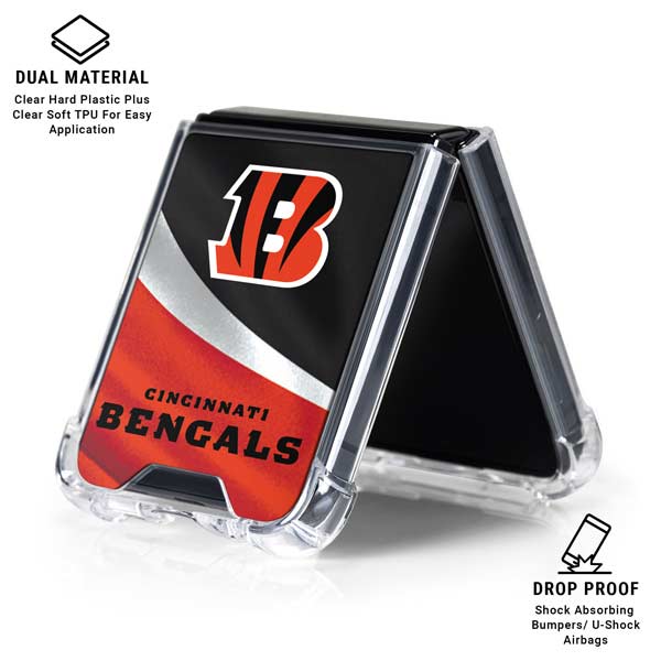 NFL Cincinnati Bengals Galaxy Z Flip7 Clear Case