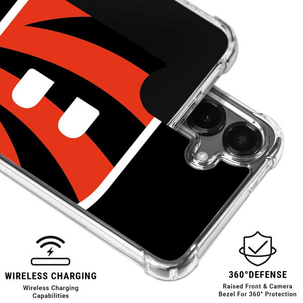 NFL Cincinnati Bengals Large Logo Galaxy S26 Clear Case