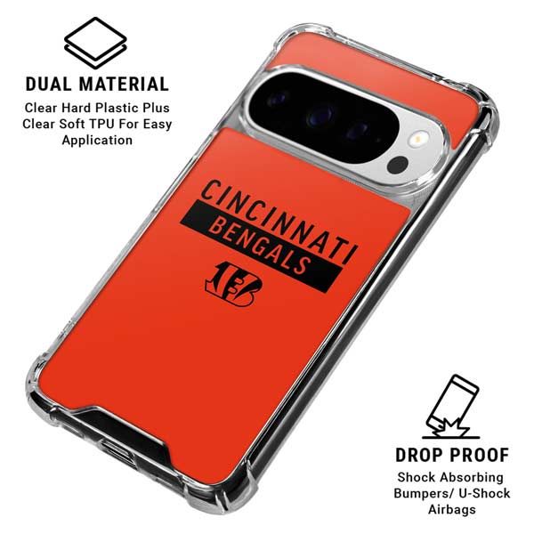 NFL Cincinnati Bengals Orange Performance Series Google Pixel 10 Pro XL Clear Case