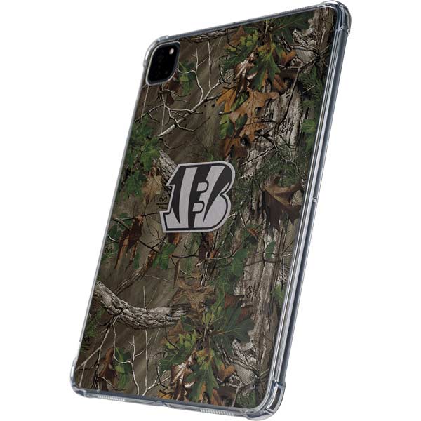 NFL Cincinnati Bengals Realtree Xtra Green Camo iPad Pro 11in (2024) Clear Case