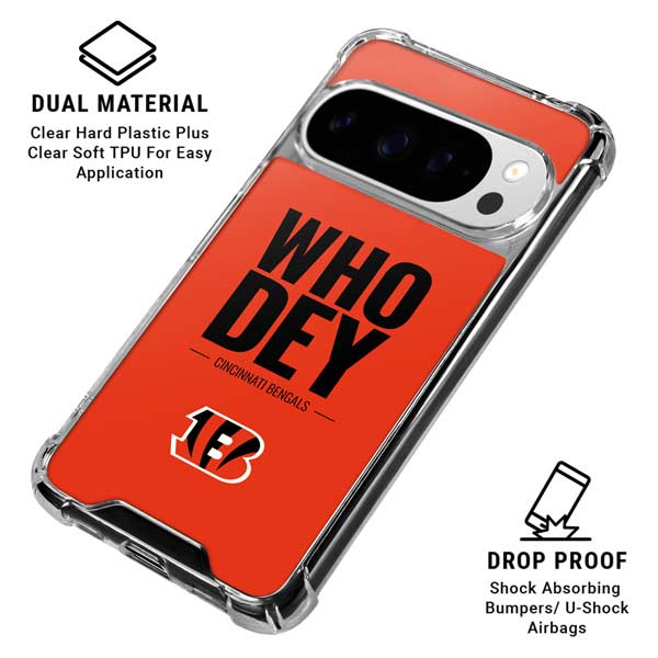 NFL Cincinnati Bengals Team Motto Google Pixel 10 Pro Clear Case