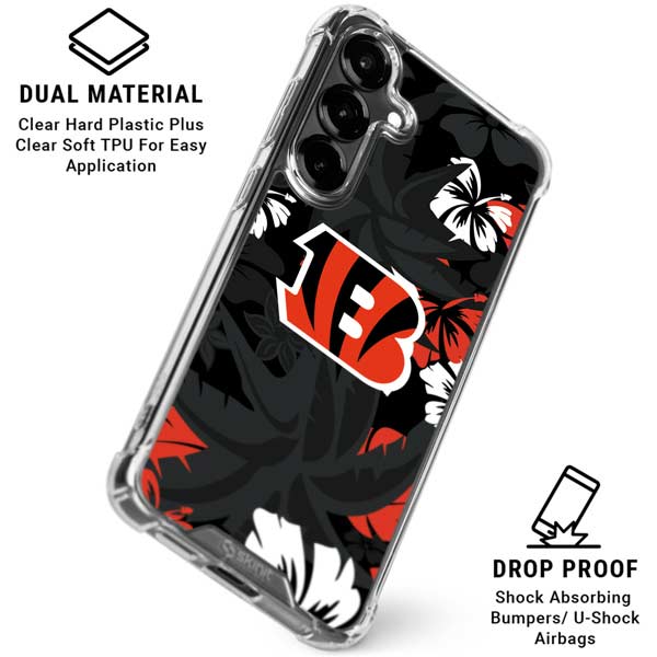 NFL Cincinnati Bengals Tropical Print Galaxy S26 Plus Clear Case