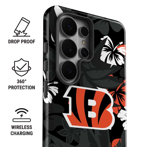 NFL Cincinnati Bengals Tropical Print Galaxy S26 Ultra Impact Case