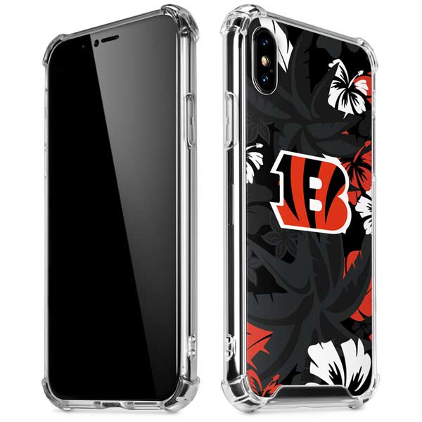 NFL Cincinnati Bengals Tropical Print iPhone X/XS Clear Case