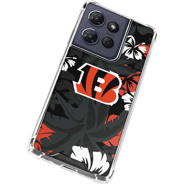 NFL Cincinnati Bengals Tropical Print Moto G Stylus 5G (2025) Clear Case