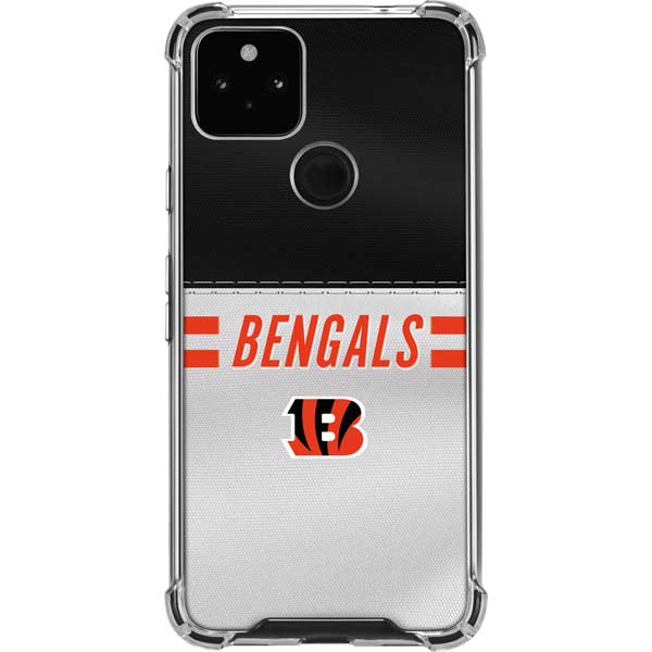 NFL Cincinnati Bengals White Striped Pixel Cases