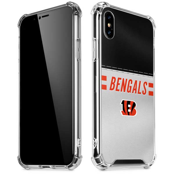 NFL Cincinnati Bengals White Striped iPhone X/XS Clear Case