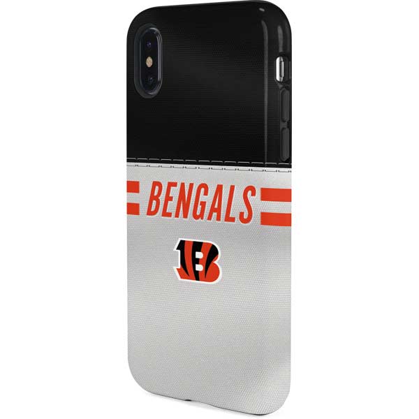 NFL Cincinnati Bengals White Striped iPhone XS Pro Case