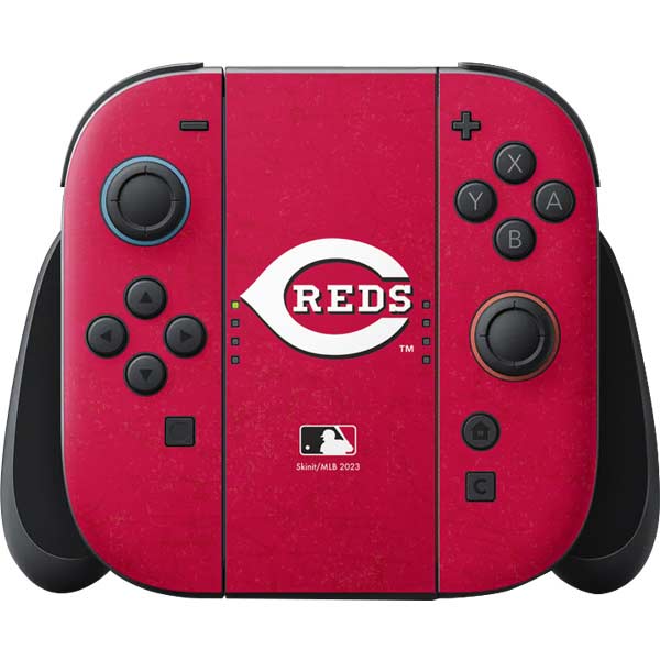 MLB Cincinnati Reds - Solid Distressed Nintendo Skins