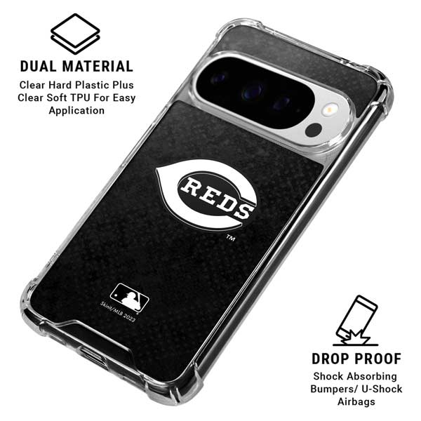 MLB Cincinnati Reds Dark Wash Google Pixel 10 Pro Clear Case