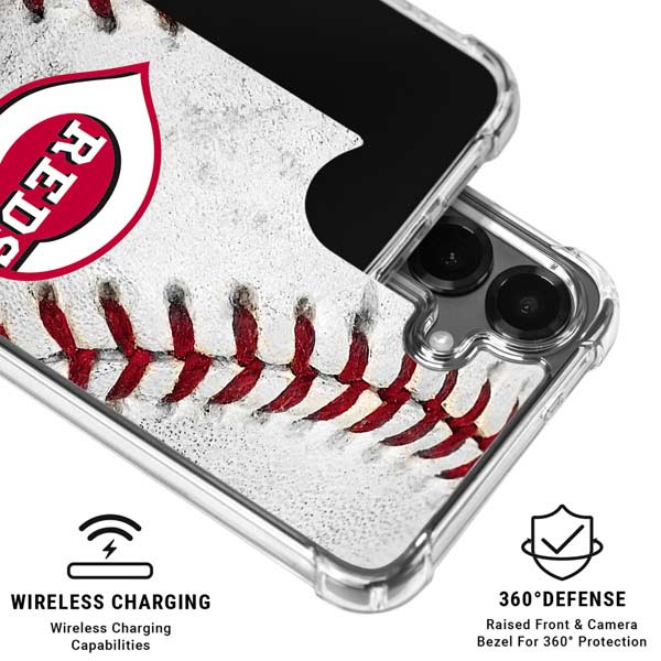 MLB Cincinnati Reds Game Ball Galaxy S26 Clear Case