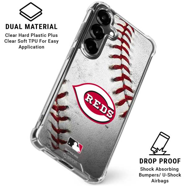 MLB Cincinnati Reds Game Ball Galaxy S26 Plus Clear Case