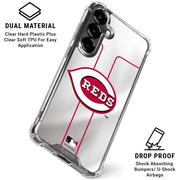 MLB Cincinnati Reds Home Jersey Galaxy S26 Clear Case
