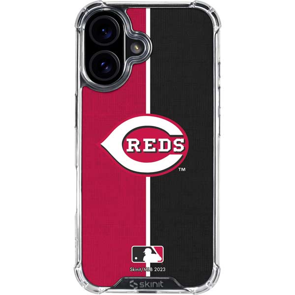 MLB Cincinnati Reds Split iPhone 17 Clear Case