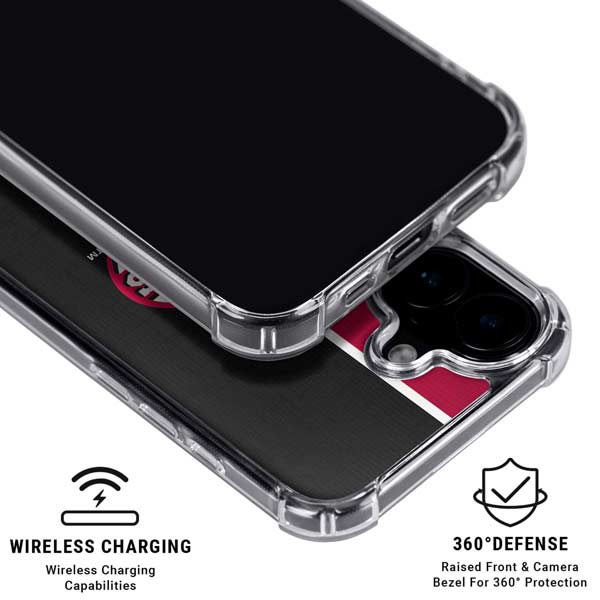 MLB Cincinnati Reds Split iPhone 17 Clear Case