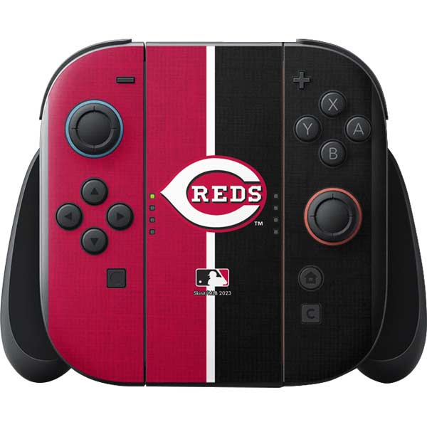 MLB Cincinnati Reds Split Nintendo Switch 2 (2025) with Joy-Con Skin