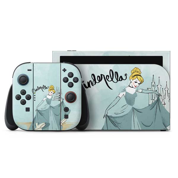 Disney Princess Cinderella Curtsy Art Nintendo Switch 2 (2025) with Joy-Con Skin