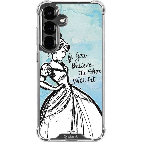 Disney Cinderella Sketch Art Shoe Will Fit Galaxy S26 Plus Clear Case