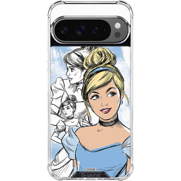 Disney Princess Cinderella Sketch Google Pixel 10 Pro Clear Case