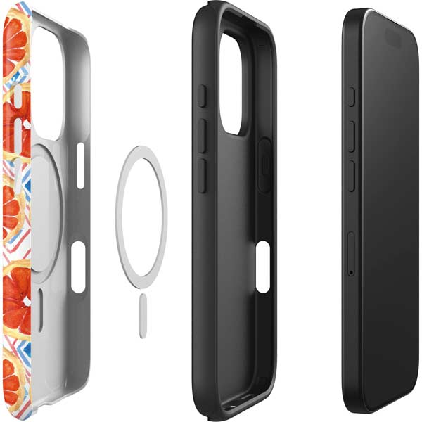 Bouffants and Broken Hearts Citrus Geo iPhone 16 Pro Magsafe Impact Case