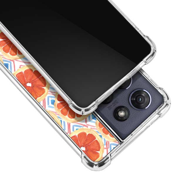 Bouffants and Broken Hearts Citrus Geo Moto G 5G (2025) Clear Case