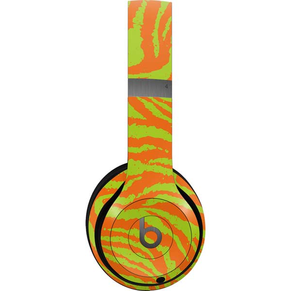 Citrus Tiger Animal Print Color Pop Beats Solo 4 Wireless Headphones Skin